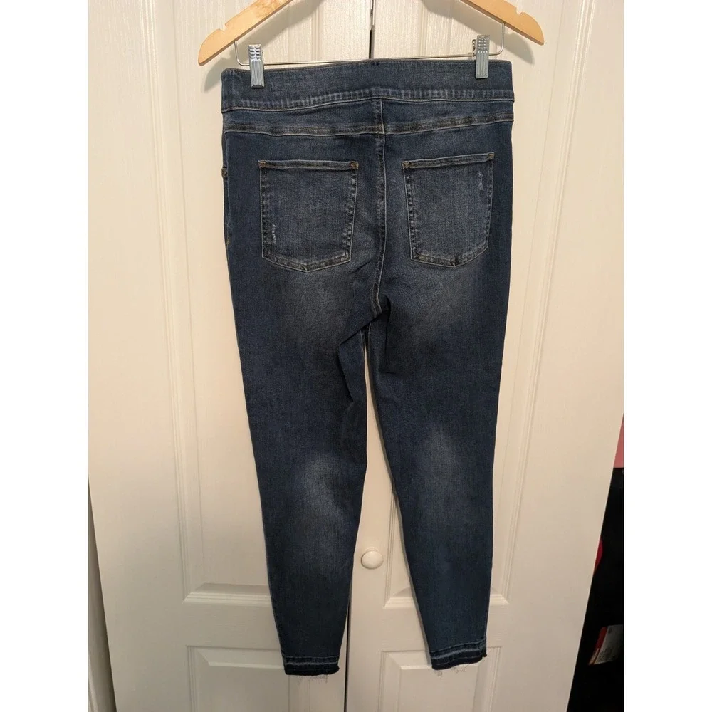 SPANX Distressed Ankle Skinny Jeans - Size Large